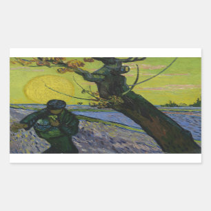 Pegatina Rectangular Vincent van Gogh - The Sower