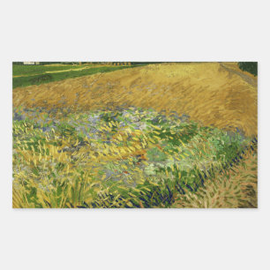 Pegatina Rectangular Vincent van Gogh - Wheatfield