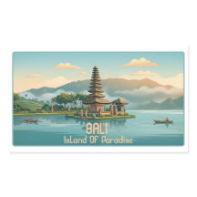 Vintage Bali Ulun Danu Beratan Lago Templo Viaje