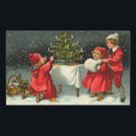 Pegatina Rectangular Vintage Christmas<br><div class="desc">Vintage Christmas</div>