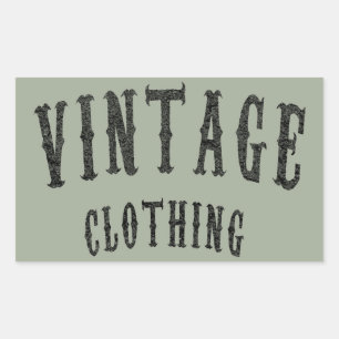 Pegatina Rectangular Vintage Clothing