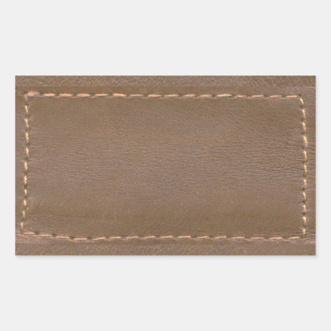 Pegatina Rectangular Vintage LEATHER Look Print Finish : Plantilla (Anverso)