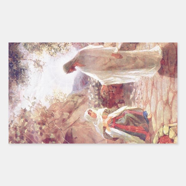 Pegatina Rectangular Vintage : Pascua - (Anverso)