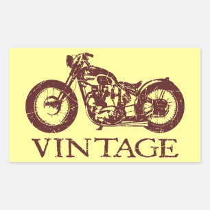 Pegatina Rectangular Vintage Triumph