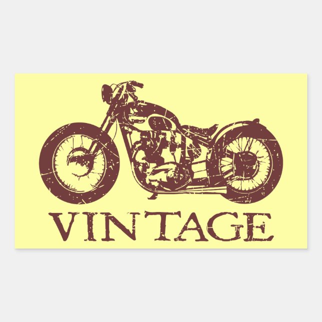 Pegatina Rectangular Vintage Triumph (Anverso)