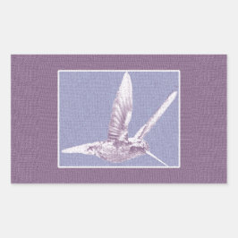 Pegatina Rectangular Violet Hummingbird