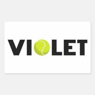 Pegatina Rectangular Violet Tennis