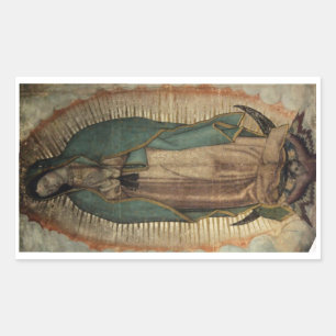 Pegatina Rectangular Virgen de Guadalupe