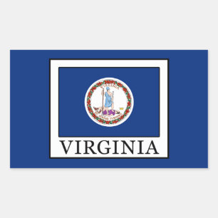 Pegatina Rectangular Virginia
