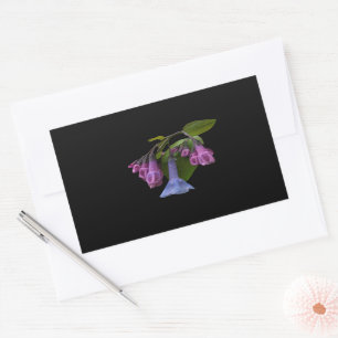 Pegatina Rectangular Virginia Bluebells Wildflower