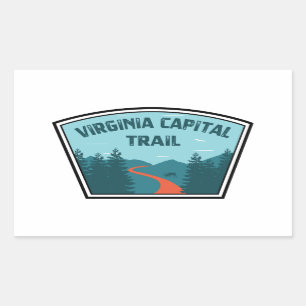 Pegatina Rectangular Virginia Capital Trail