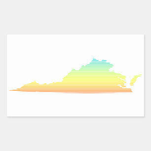 Pegatina Rectangular virginia chill fade