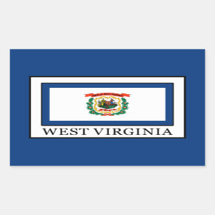 Pegatina Rectangular Virginia Occidental