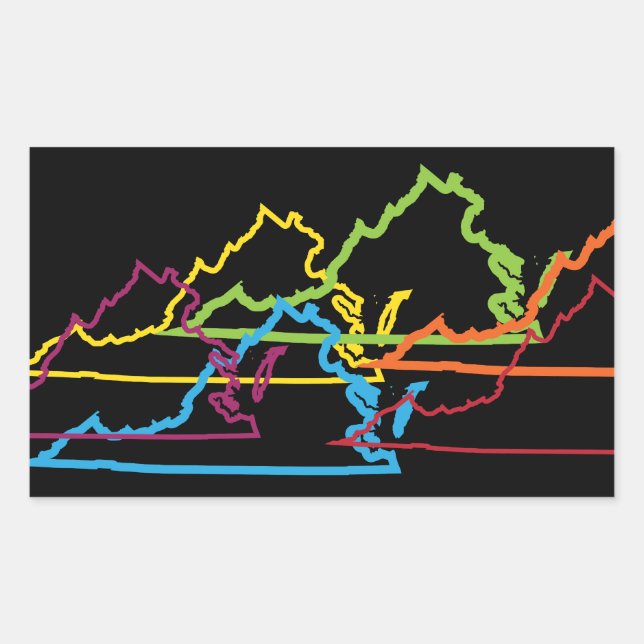 Pegatina Rectangular virginia priorge blur (Anverso)