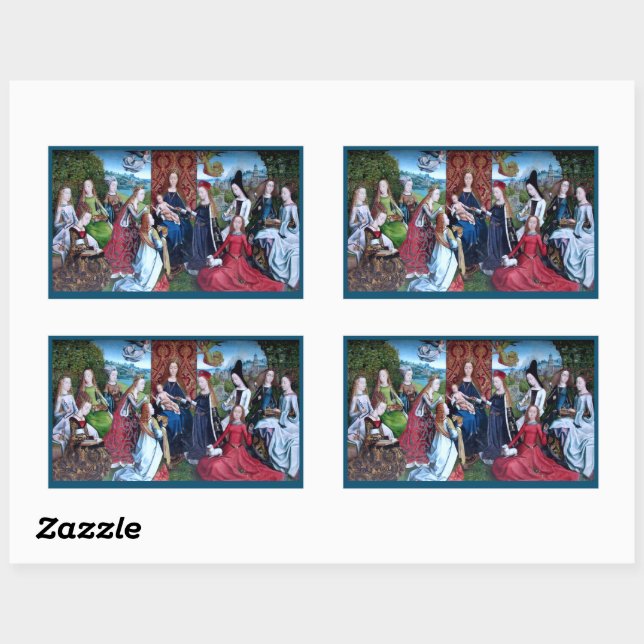 Pegatina Rectangular Virgo inter Virgines (M 070) (Hoja)