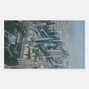 Pegatina Rectangular Vista Burj Khalifa, Dubai
