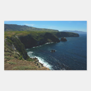 Pegatina Rectangular Vista desde la isla de Santa Cruz en las Islas del