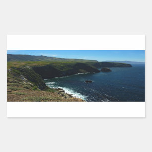 Pegatina Rectangular Vista desde la isla de Santa Cruz en las Islas del