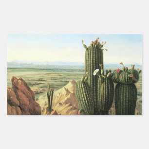 Pegatina Rectangular Vista desde la montaña Maricopa cerca del río Gila