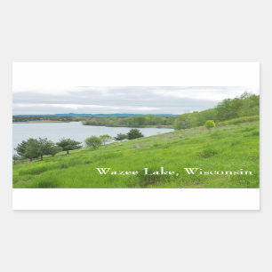 Pegatina Rectangular Vista panorámica del lago Wazee
