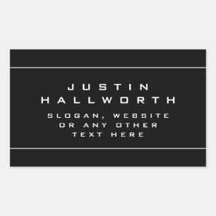 Pegatina Rectangular Vista única en blanco y negro