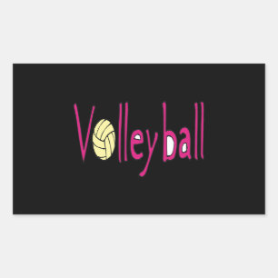 Pegatina Rectangular Voleibol 9