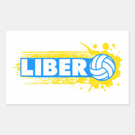Pegatina Rectangular Voleibol de Libero