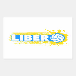 Pegatina Rectangular Voleibol de Libero