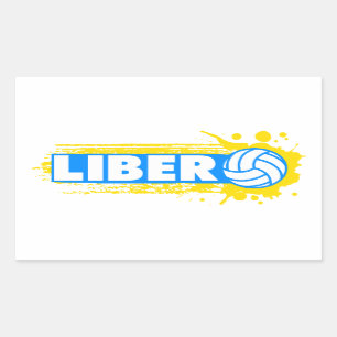 Pegatina Rectangular Voleibol de Libero