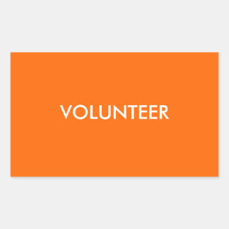 PEGATINA RECTANGULAR VOLUNTARIO