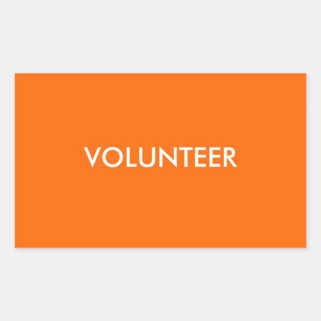 PEGATINA RECTANGULAR VOLUNTARIO (Anverso)