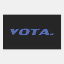Vota vota en español azul negro y moderno político
