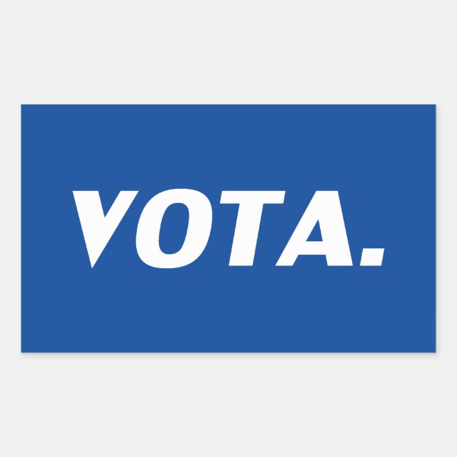 Pegatina Rectangular Vota vota en la política española de latinos blanc (Anverso)