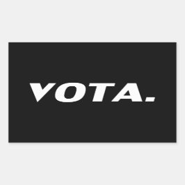 Pegatina Rectangular Vota vota en la política moderna española de blanc
