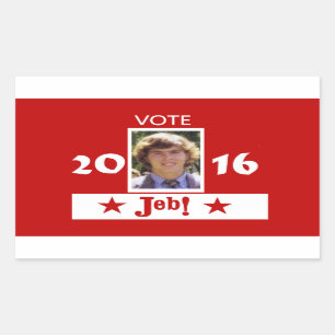 Pegatina Rectangular Votación por Jeb Joven en 2016
