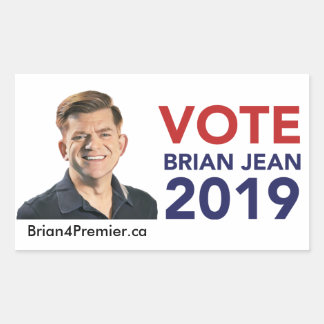 Pegatina Rectangular Votar a Brian Jean Pegatinas
