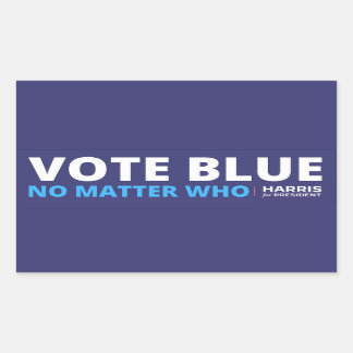Pegatina Rectangular votar azul sin importar quién, harris para preside