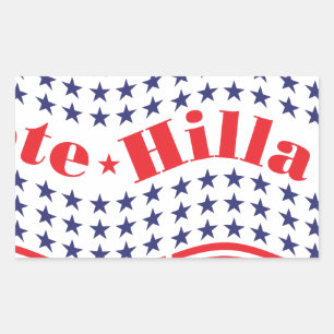 Pegatina Rectangular votar por hillary