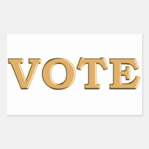 Pegatina Rectangular VOTO para su candidato