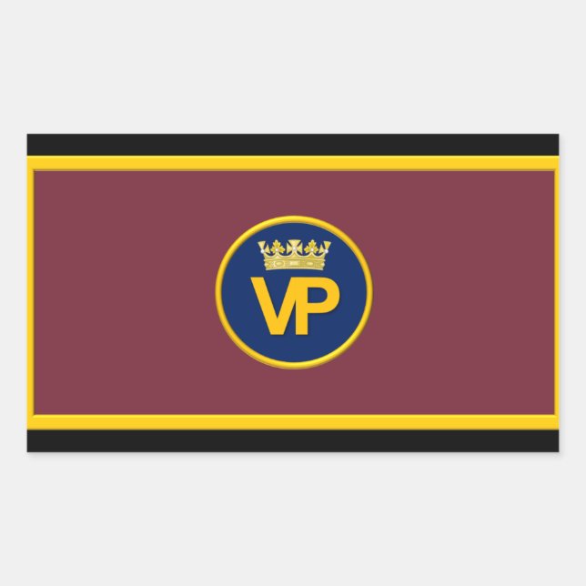 Pegatina Rectangular VP de Pegatinas de Bandera Regental (Anverso)
