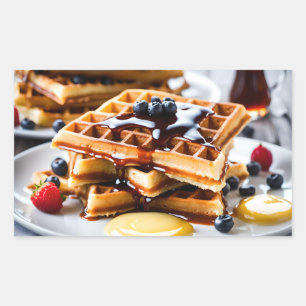 Pegatina Rectangular Waffles
