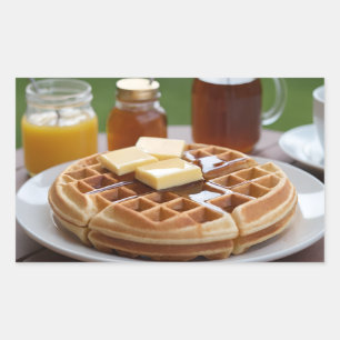 Pegatina Rectangular Waffles