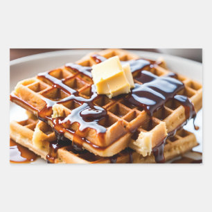 Pegatina Rectangular Waffles