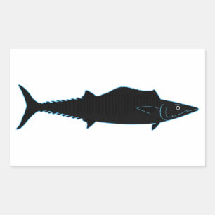 Pegatina Rectangular ¡Wahoo! Icono de pescado