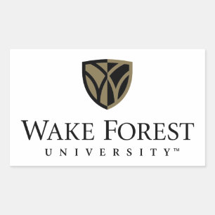 Pegatina Rectangular Wake Forest University Wordmark