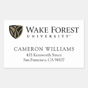 Pegatina Rectangular Wake Forest University Wordmark