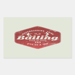 Pegatina Rectangular Wakeboarding Wakeboarder