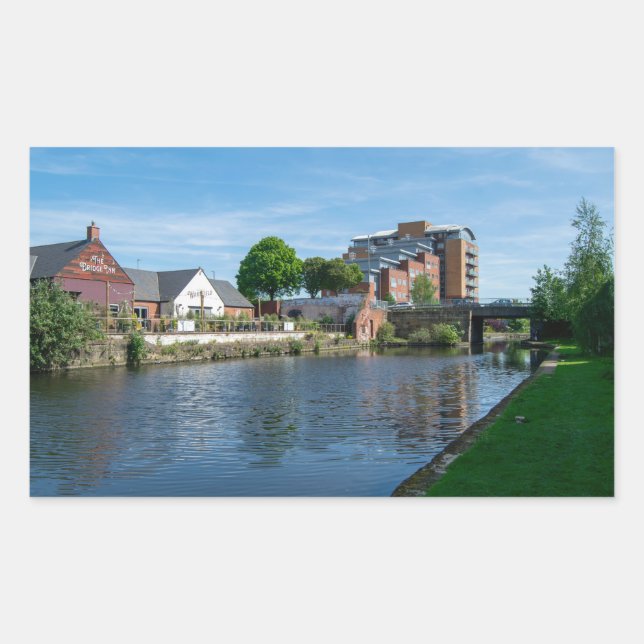 Pegatina Rectangular Wakefield Canal Side: Historic Pub and Apartments (Anverso)