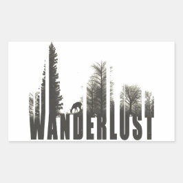 Pegatina Rectangular Wanderlust