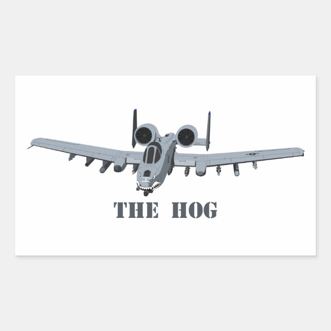 Pegatina Rectangular Warthog (Anverso)